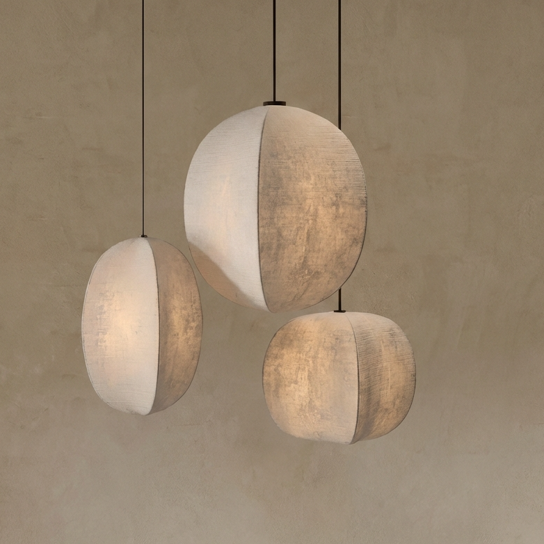 Japanese Wabi Sabi Spherical Pendant Light