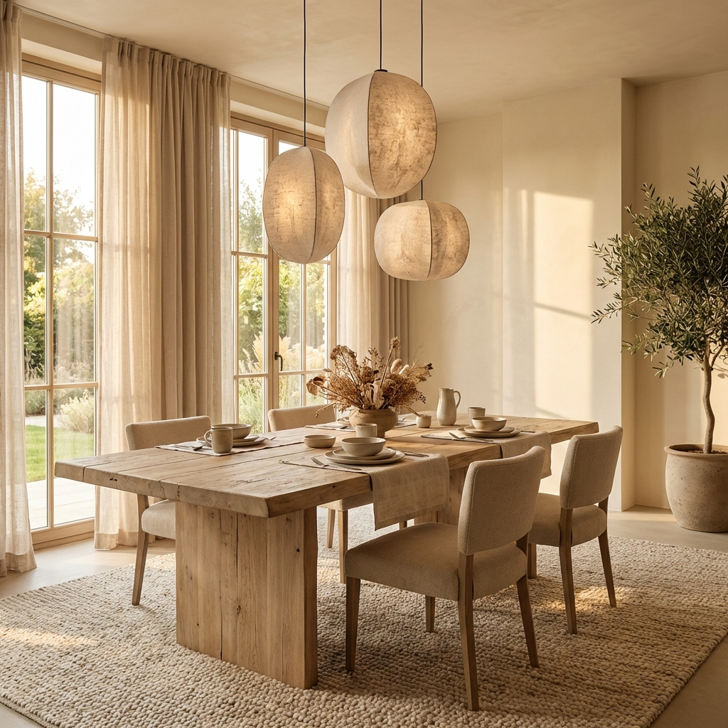 Japanese Wabi Sabi Spherical Pendant Light