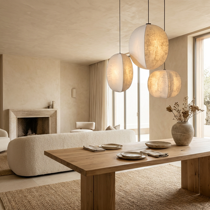 Japanese Wabi Sabi Spherical Pendant Light