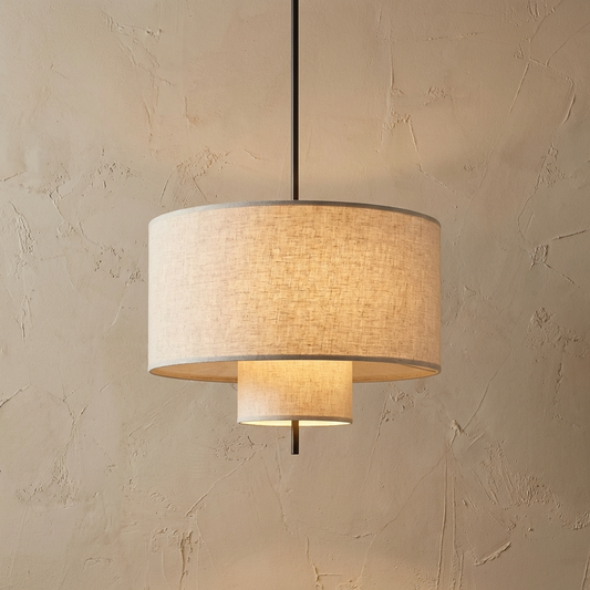 Large Japanese Fabric Wabi Sabi Chandelier