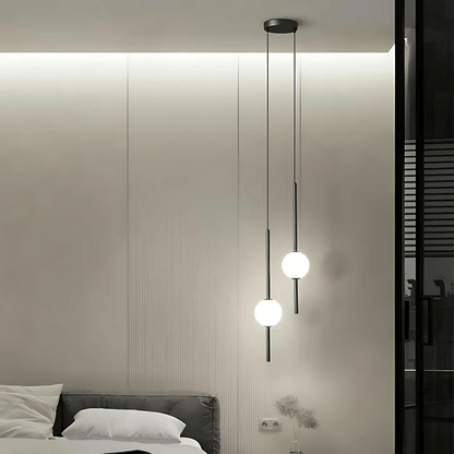 Linear Rod Globe Pendant Light