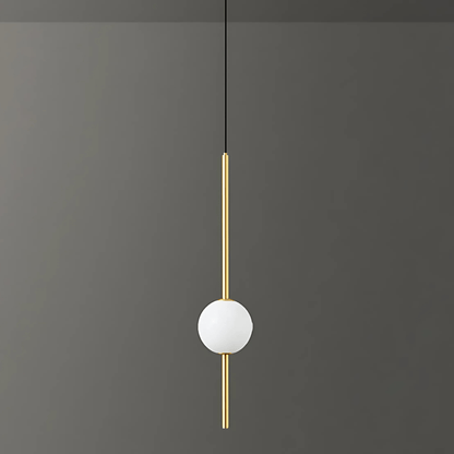 Linear Rod Globe Pendant Light