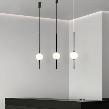 Linear Rod Globe Pendant Light