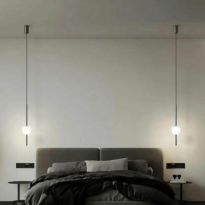Linear Rod Globe Pendant Light