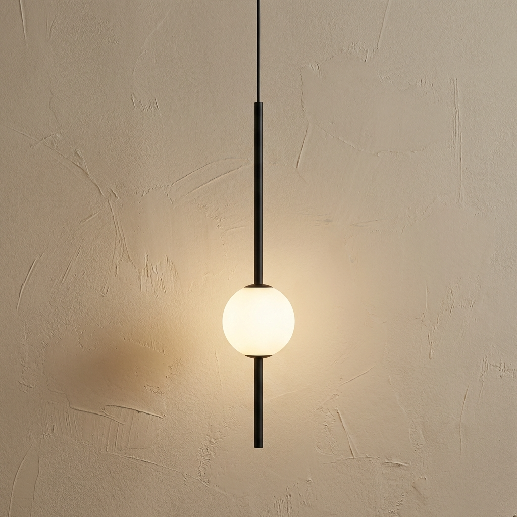 Linear Rod Globe Pendant Light