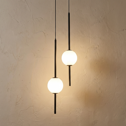 Linear Rod Globe Pendant Light