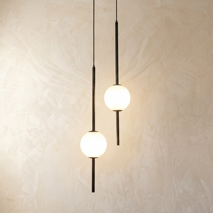 Linear Rod Globe Pendant Light