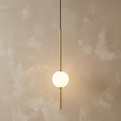 Linear Rod Globe Pendant Light