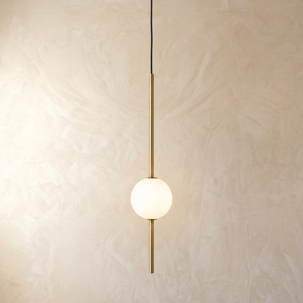 Linear Rod Globe Pendant Light