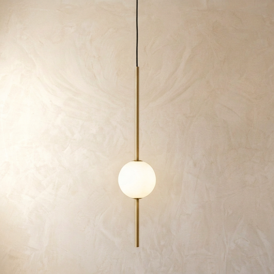 Linear Rod Globe Pendant Light