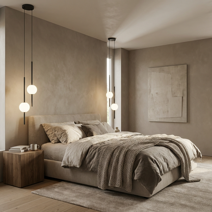 Linear Rod Globe Pendant Light