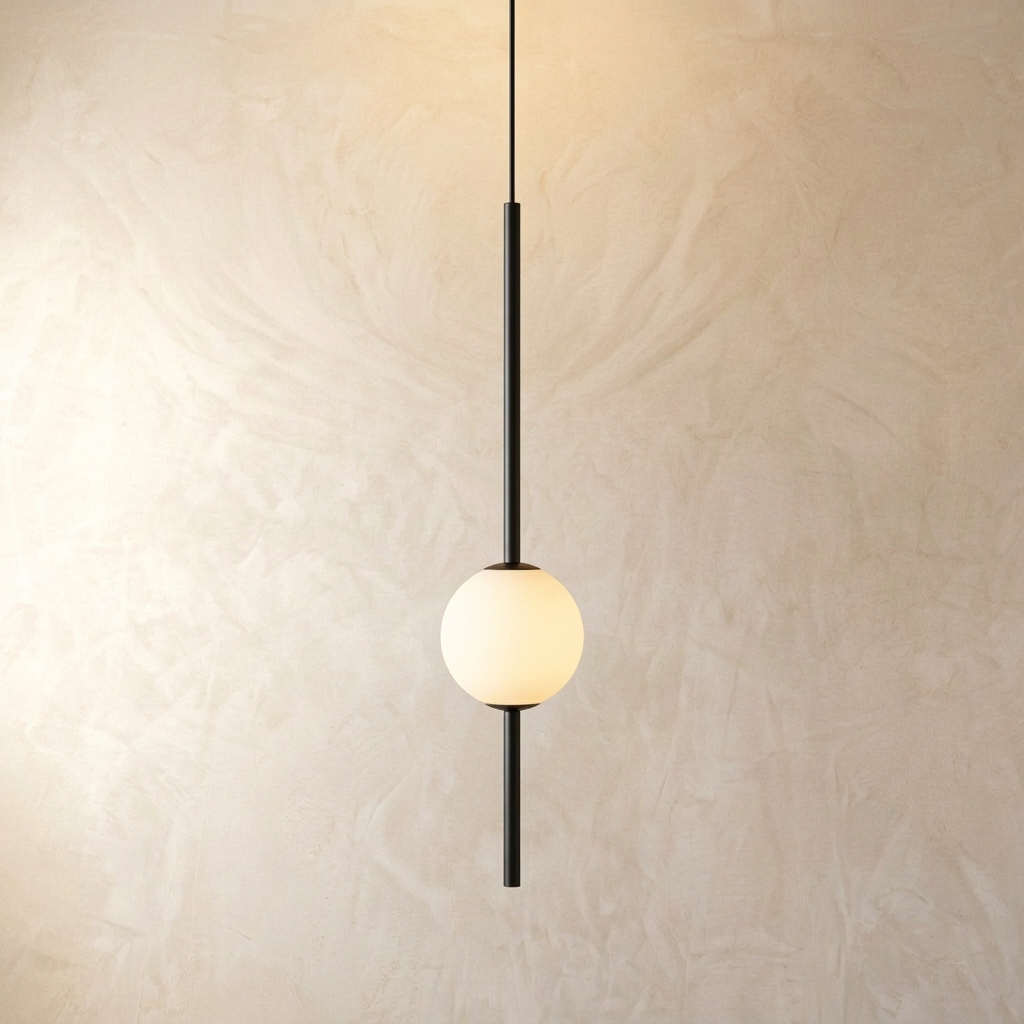 Linear Rod Globe Pendant Light