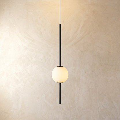 Linear Rod Globe Pendant Light