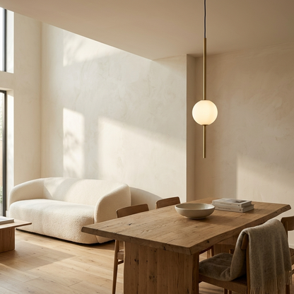 Linear Rod Globe Pendant Light