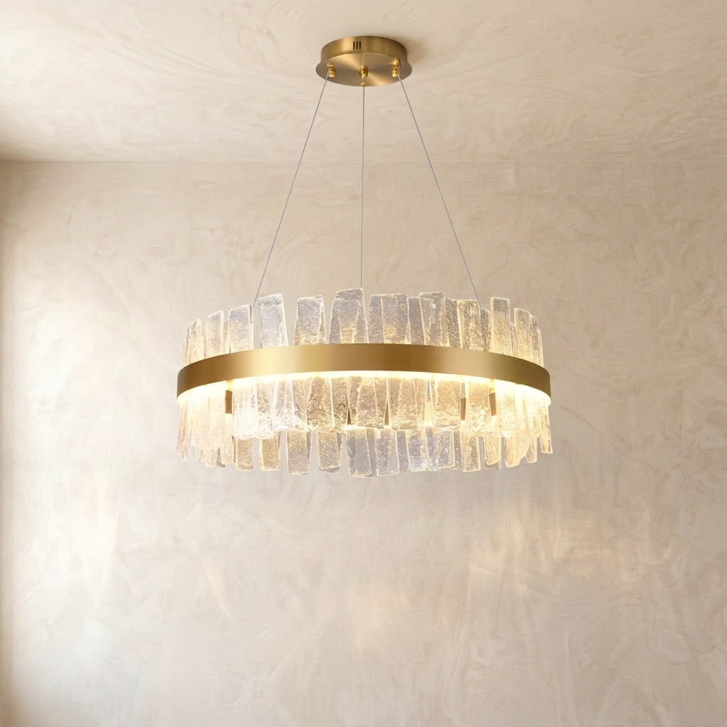 Lustre Glass Ring Chandelier