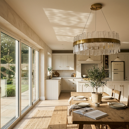 Lustre Glass Ring Chandelier