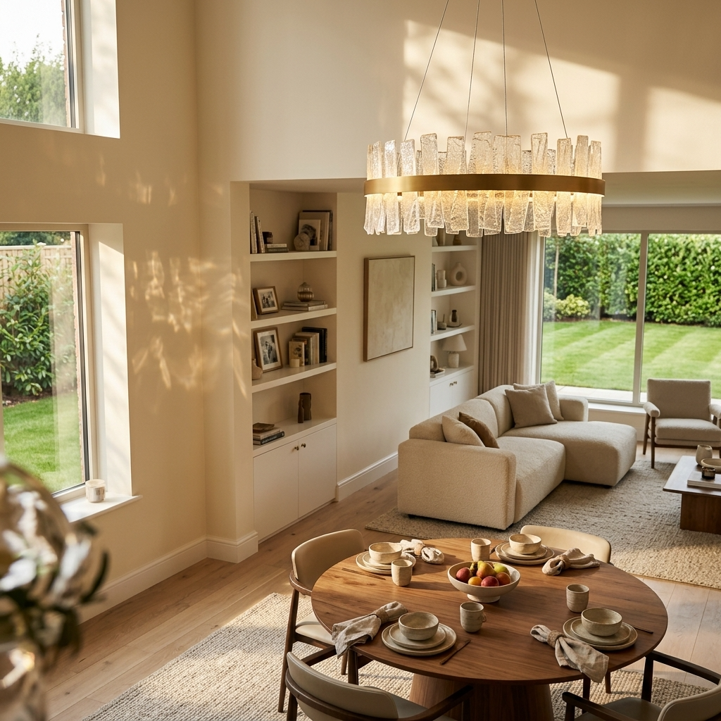 Lustre Glass Ring Chandelier