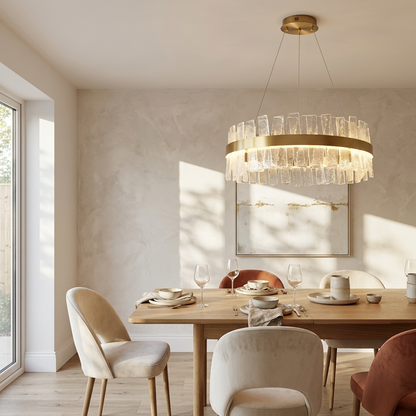 Lustre Glass Ring Chandelier