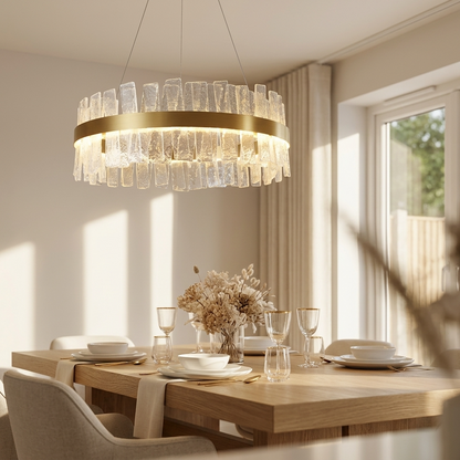 Lustre Glass Ring Chandelier