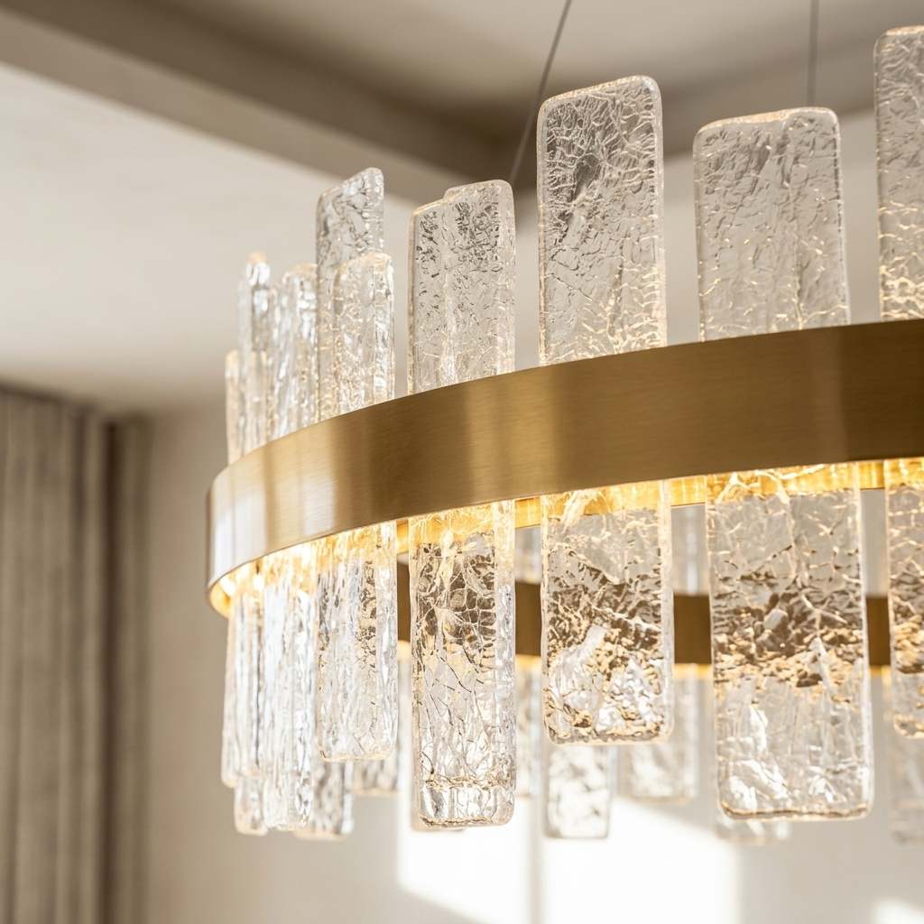 Lustre Glass Ring Chandelier