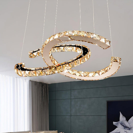 Luxury Crystal Double C Chandelier