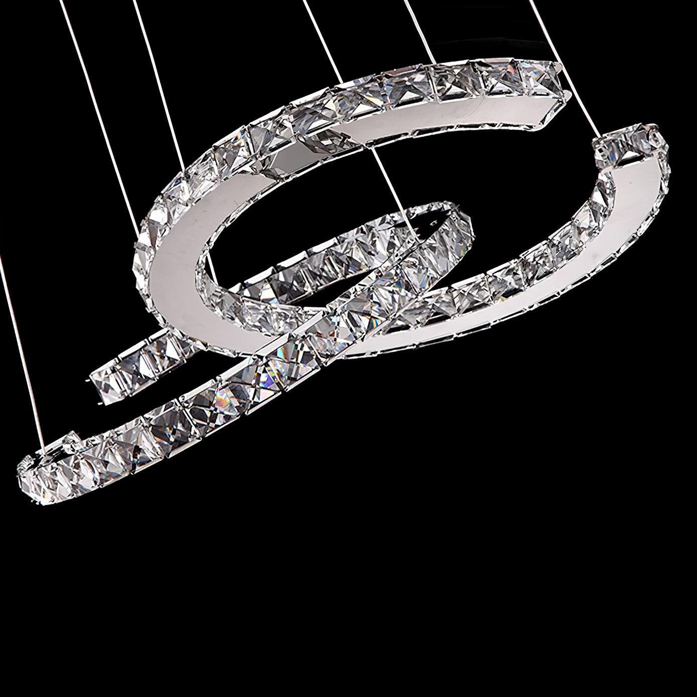 Luxury Crystal Double C Chandelier