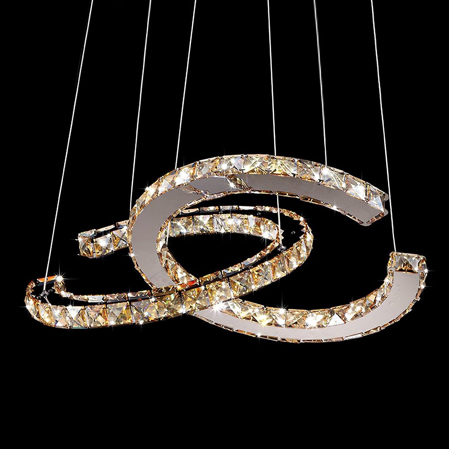Luxury Crystal Double C Chandelier