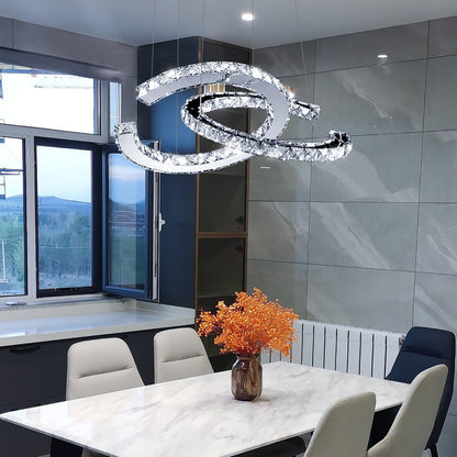 Luxury Crystal Double C Chandelier