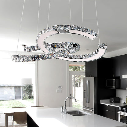 Luxury Crystal Double C Chandelier