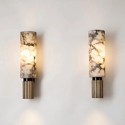 Marble And Brass Wall Light