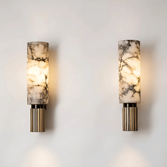 Marble And Brass Wall Light