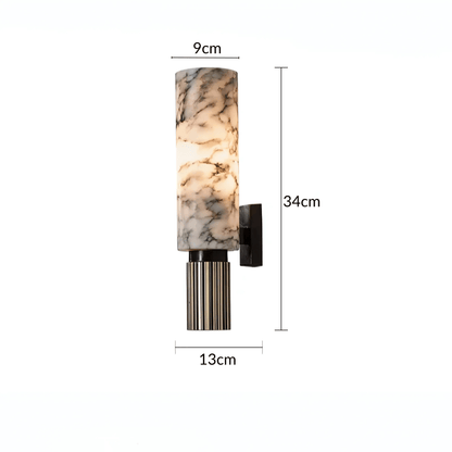 Marble And Brass Wall Light
