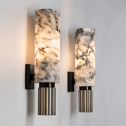Marble And Brass Wall Light