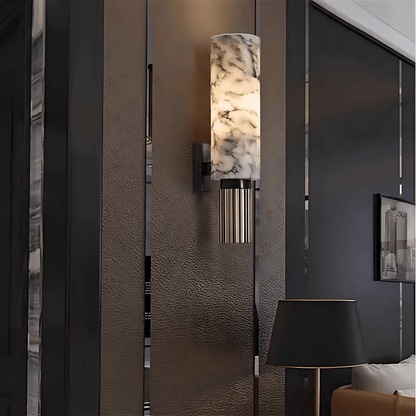 Marble And Brass Wall Light