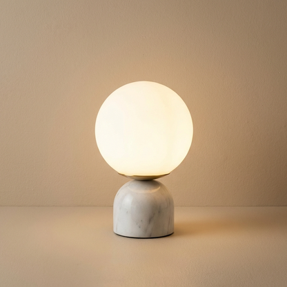 Marble Round Glass Table Lamp