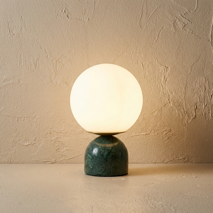 Marble Round Glass Table Lamp