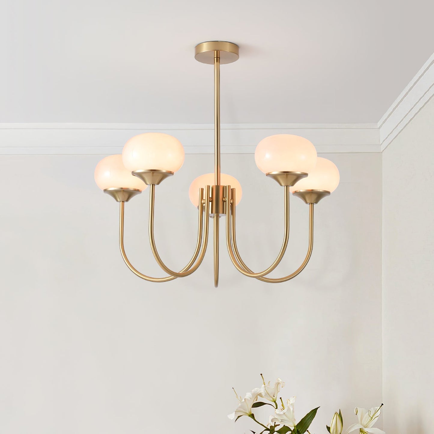 Marshmallow Glass Chandelier