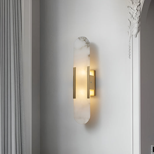 Elongated Alabaster Wall Lamp