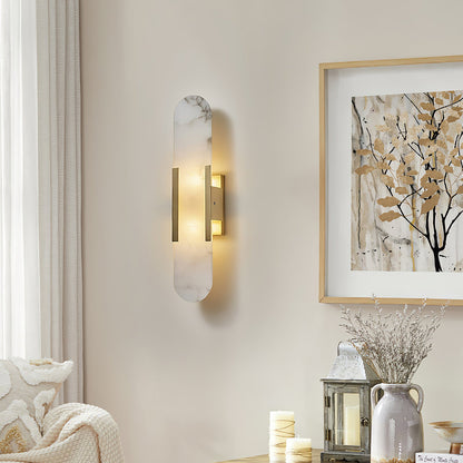 Elongated Alabaster Wall Lamp