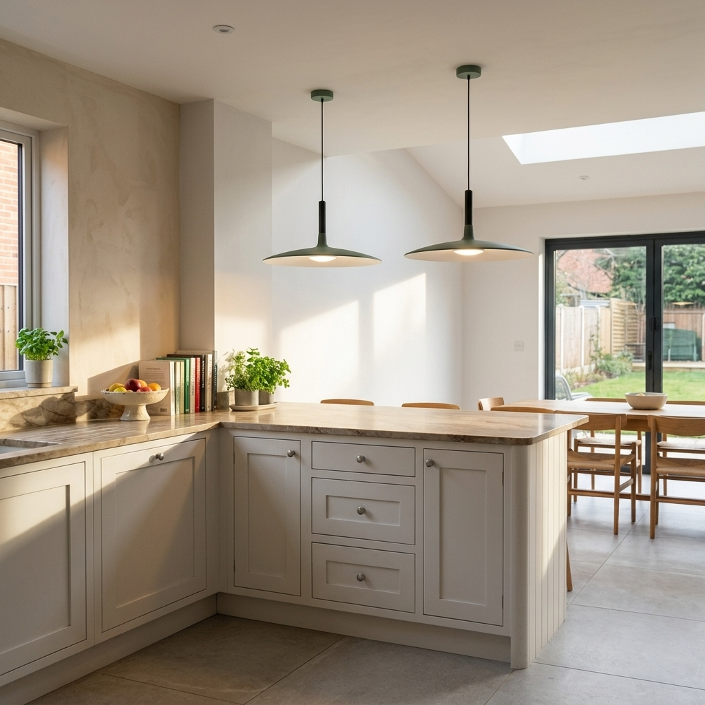 Minimal Nordic Flat Pendant Light