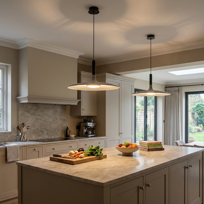 Minimal Nordic Flat Pendant Light