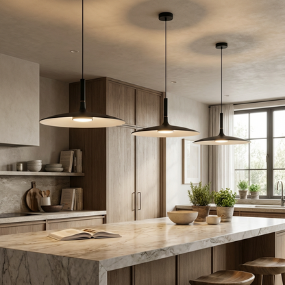Minimal Nordic Flat Pendant Light