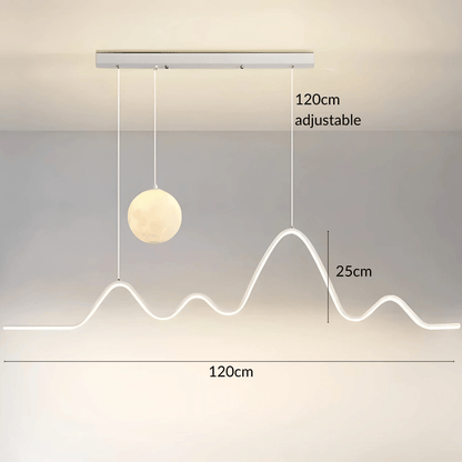 Minimalist Wave LED Dining Pendant