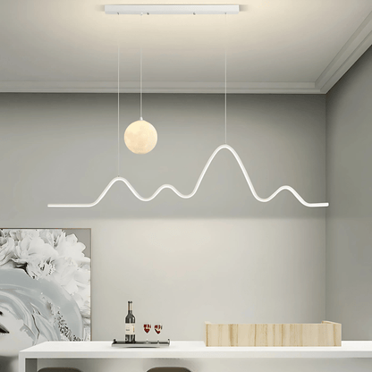 Minimalist Wave LED Dining Pendant