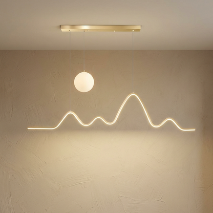 Minimalist Wave LED Dining Pendant