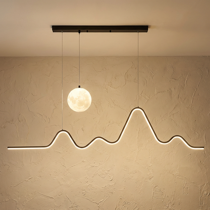Minimalist Wave LED Dining Pendant