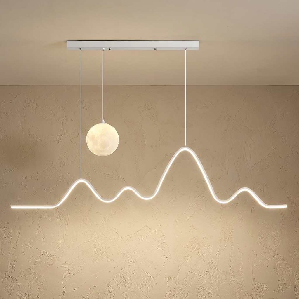 Minimalist Wave LED Dining Pendant
