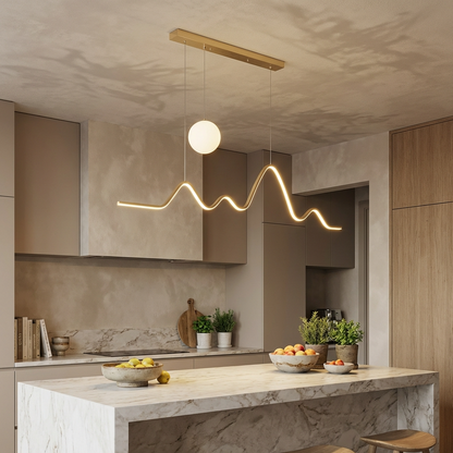 Minimalist Wave LED Dining Pendant