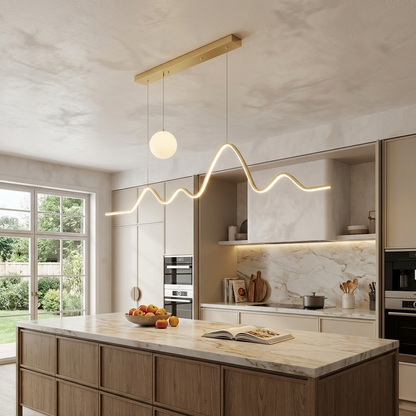 Minimalist Wave LED Dining Pendant