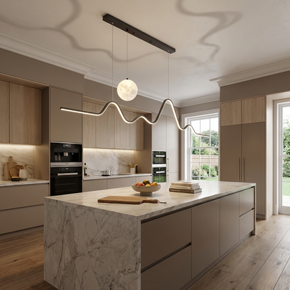Minimalist Wave LED Dining Pendant